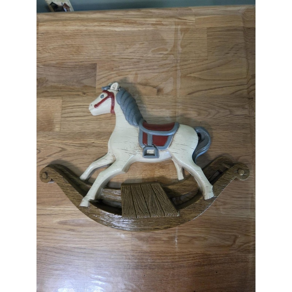 Vtg 80/90 Rocking Horse Burwood Productions Wall Hang Decor Resin Plastic